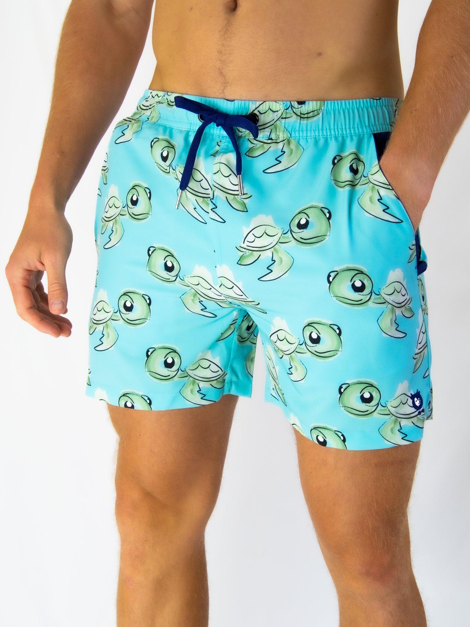 Turtles Waterproof Pocket Swim Shorts