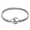 ANCHOR & CREW Montrose Silver and Rope Bracelet thumbnail 1