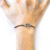 ANCHOR & CREW Cullen Silver and Braided Leather Bracelet thumbnail 2