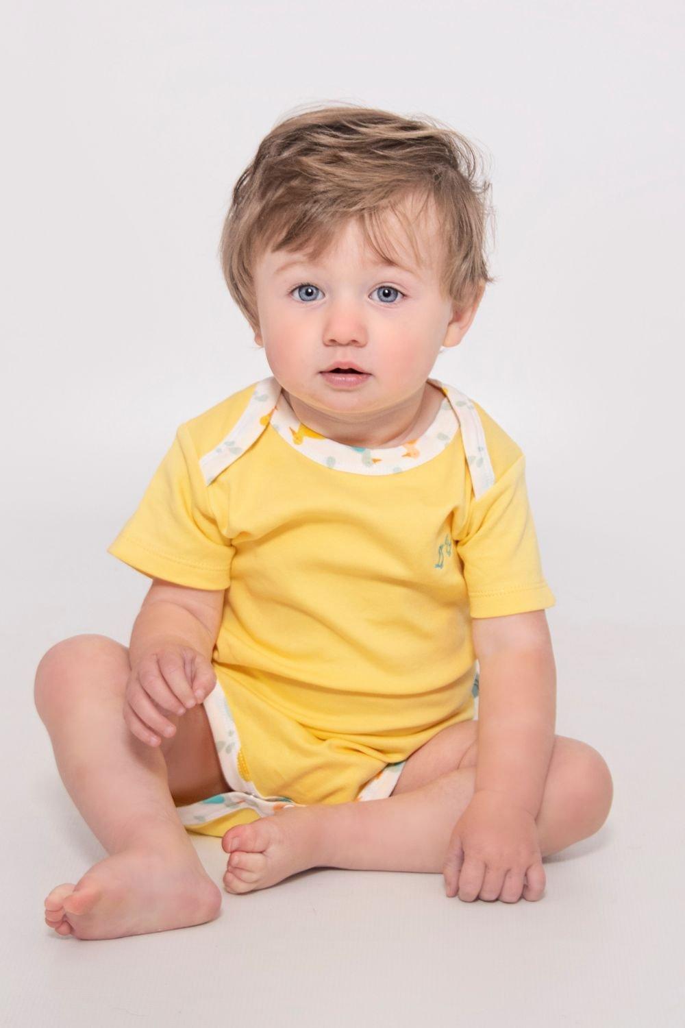 Little Ducks Pack of 2 Baby Vests in Organic Cotton