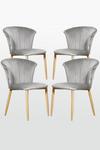 Life Interiors Set of 4 'Elsa Velvet Dining Chairs' Upholstered Dining Room Chairs thumbnail 1