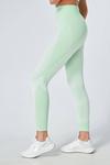 Twill Active Recycled Colour Block Body Fit Legging - Green thumbnail 1