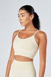 Twill Active Recycled Colour Block Body Fit Seamless Sports Bra - Stone thumbnail 6