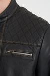 Barneys Originals Washed Leather Racer Jacket thumbnail 4