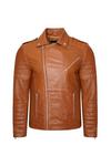 Barneys Originals Ribbed Tan Leather Jacket thumbnail 2
