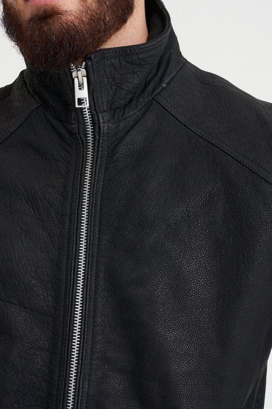 Barneys Originals Buffalo High Neckline Leather Jacket 2