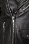 Barneys Originals Lace Sleeve Leather Biker Jacket thumbnail 4