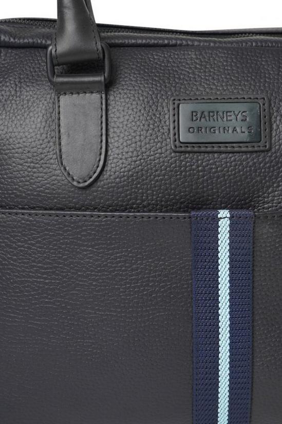Barneys Originals Striped Leather Laptop Bag 3