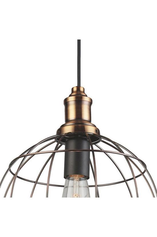 CGC Lighting 'Edward' Brass Round Wire Ceiling Pendant Light Fitting 3
