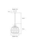 CGC Lighting 'Edward' Brass Round Wire Ceiling Pendant Light Fitting thumbnail 4