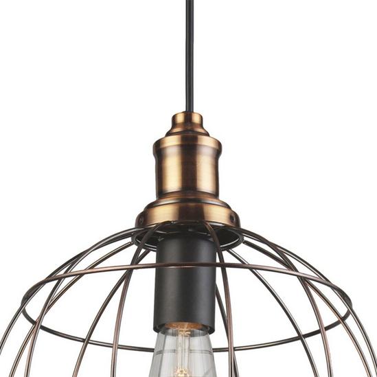 CGC Lighting 'Edward' Brass Round Wire Ceiling Pendant Light Fitting 5