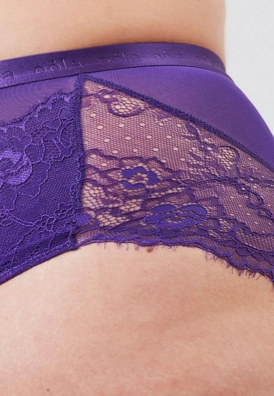 Oola Lingerie Lace and Logo High Waist Knicker 4