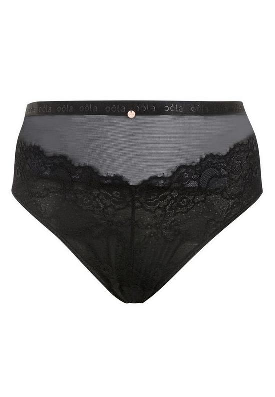 Oola Lingerie Lace and Logo High Waist Knicker 5