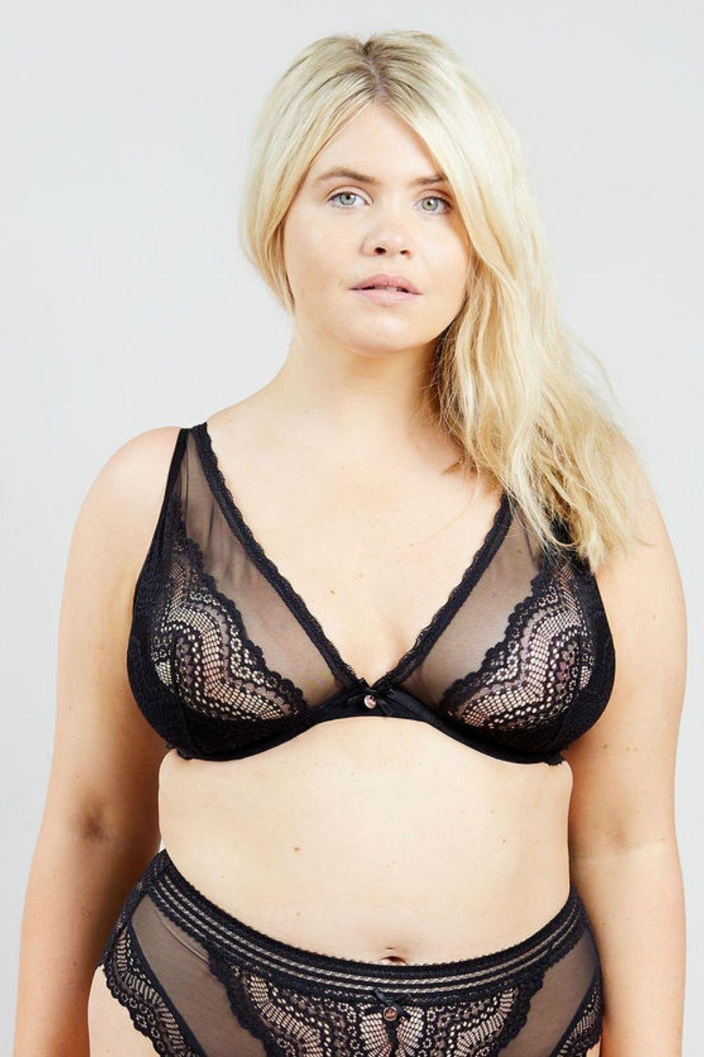 Zig Zag Lace Underwired Bra