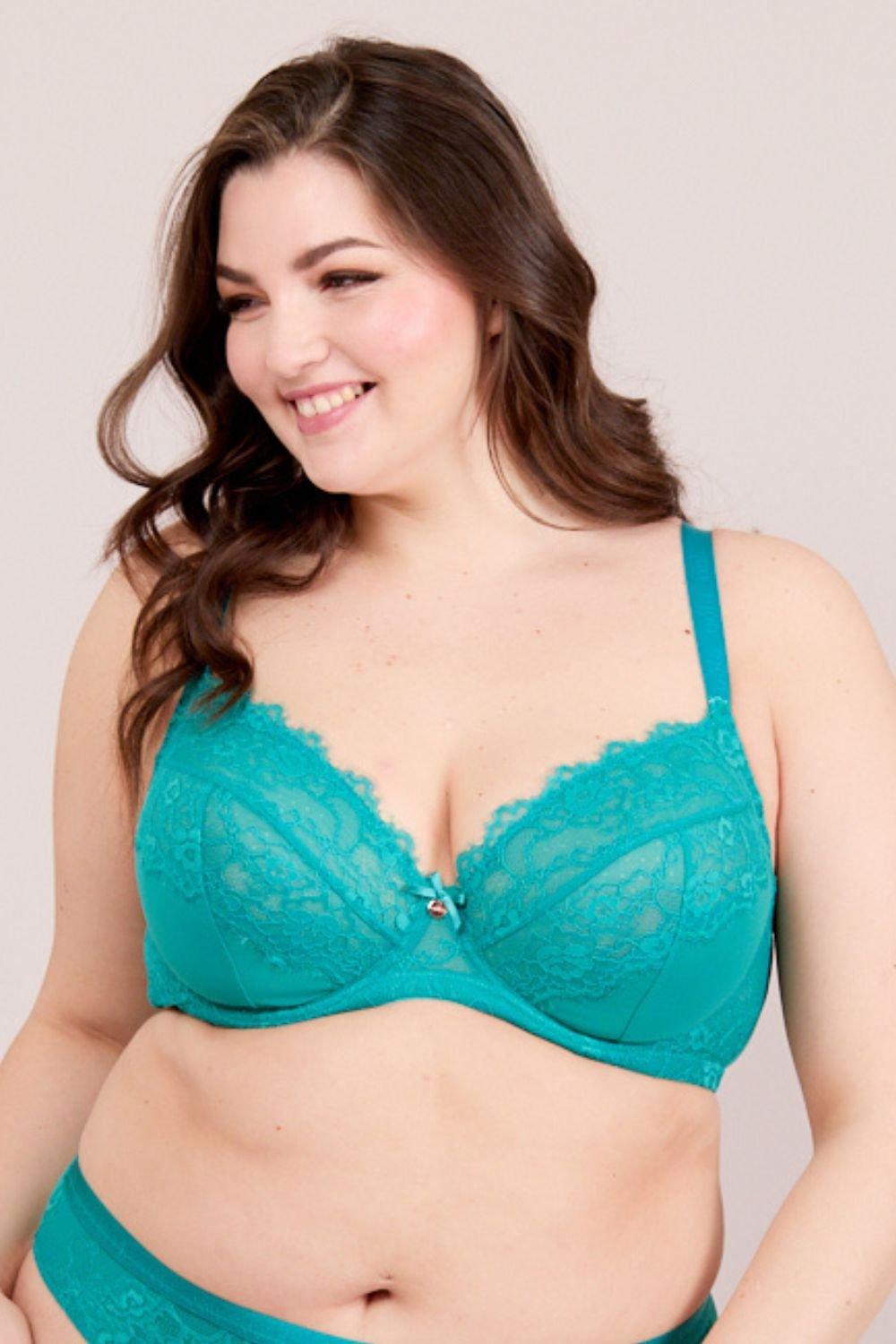 Lace & Logo Underwired Non Padded Bra