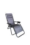 Samuel Alexander Luxury Zero Gravity Garden Relaxer Chair / Sun Lounger - Grey thumbnail 1