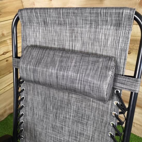 Samuel Alexander Luxury Zero Gravity Garden Relaxer Chair / Sun Lounger - Grey 5