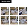Samuel Alexander Luxury Grey Wicker Rattan Sofa Cube Garden Furniture Lounger Set With Glass Top Coffee Table thumbnail 4