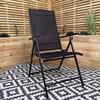 Samuel Alexander Multi Position High Back Reclining Garden / Outdoor Folding Chair in Black thumbnail 1