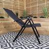 Samuel Alexander Multi Position High Back Reclining Garden / Outdoor Folding Chair in Black thumbnail 2