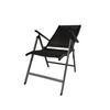 Samuel Alexander Multi Position High Back Reclining Garden / Outdoor Folding Chair in Black and Silver thumbnail 2