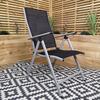 Samuel Alexander Multi Position High Back Reclining Garden / Outdoor Folding Chair in Black and Silver thumbnail 3