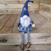 Samuel Alexander 48cm Tall Christmas Gnome Gonk Nordic Decoration Blue Body Hat Bell Dangly Legs thumbnail 2