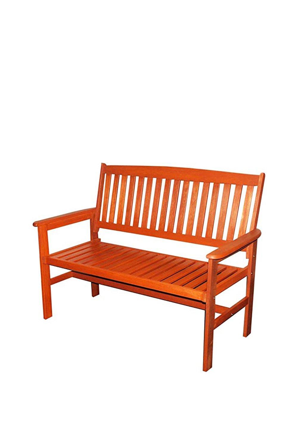2 Seater 120cm Wide Traditional Hardwood Garden / Patio Bench