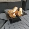 Samuel Alexander Redwood Outdoor Garden Square Fire Pit / Heater with Barbecue Grill thumbnail 4