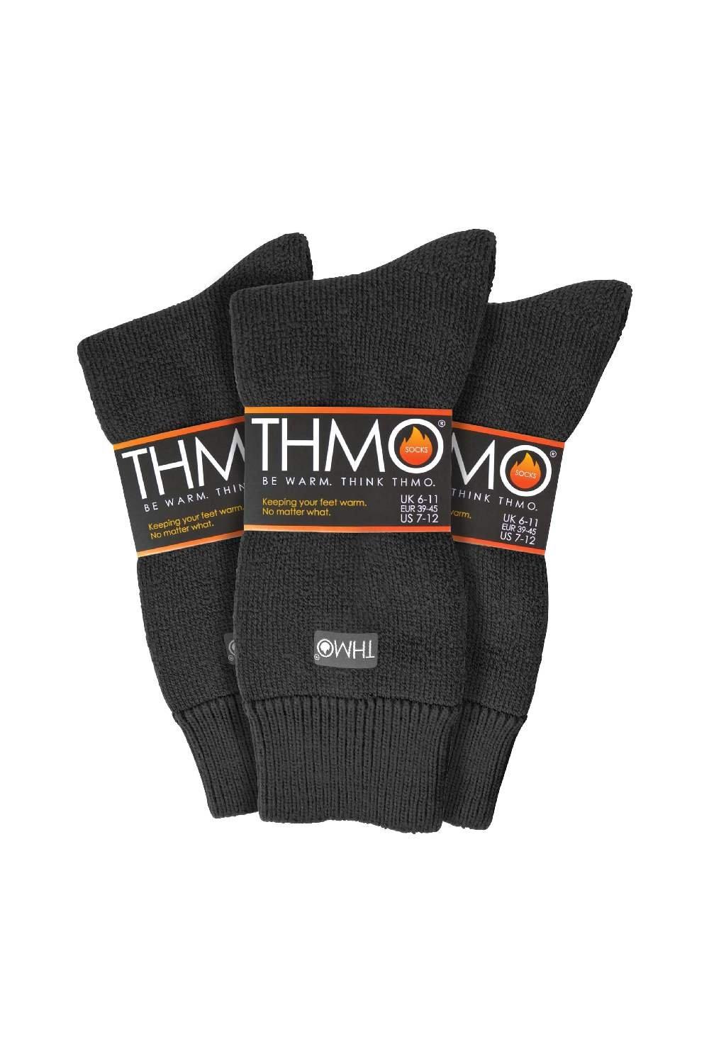 3 Pairs Thick Brushed Inside Winter Thermal Socks with Comfort Top