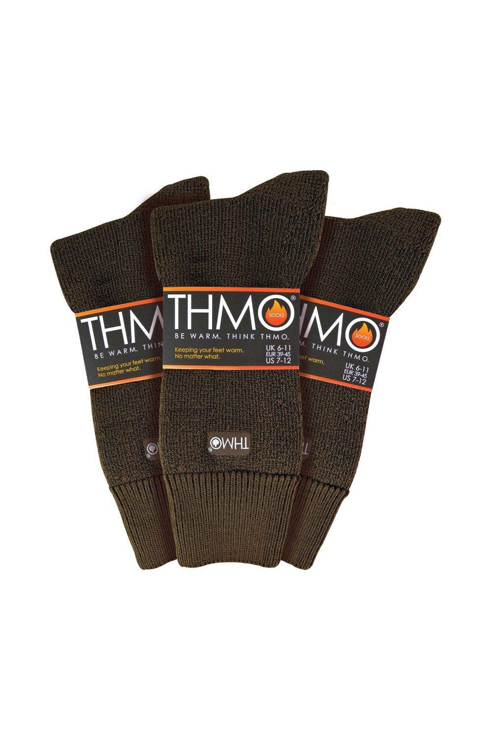 3 Pairs Thick Brushed Inside Winter Thermal Socks with Comfort Top