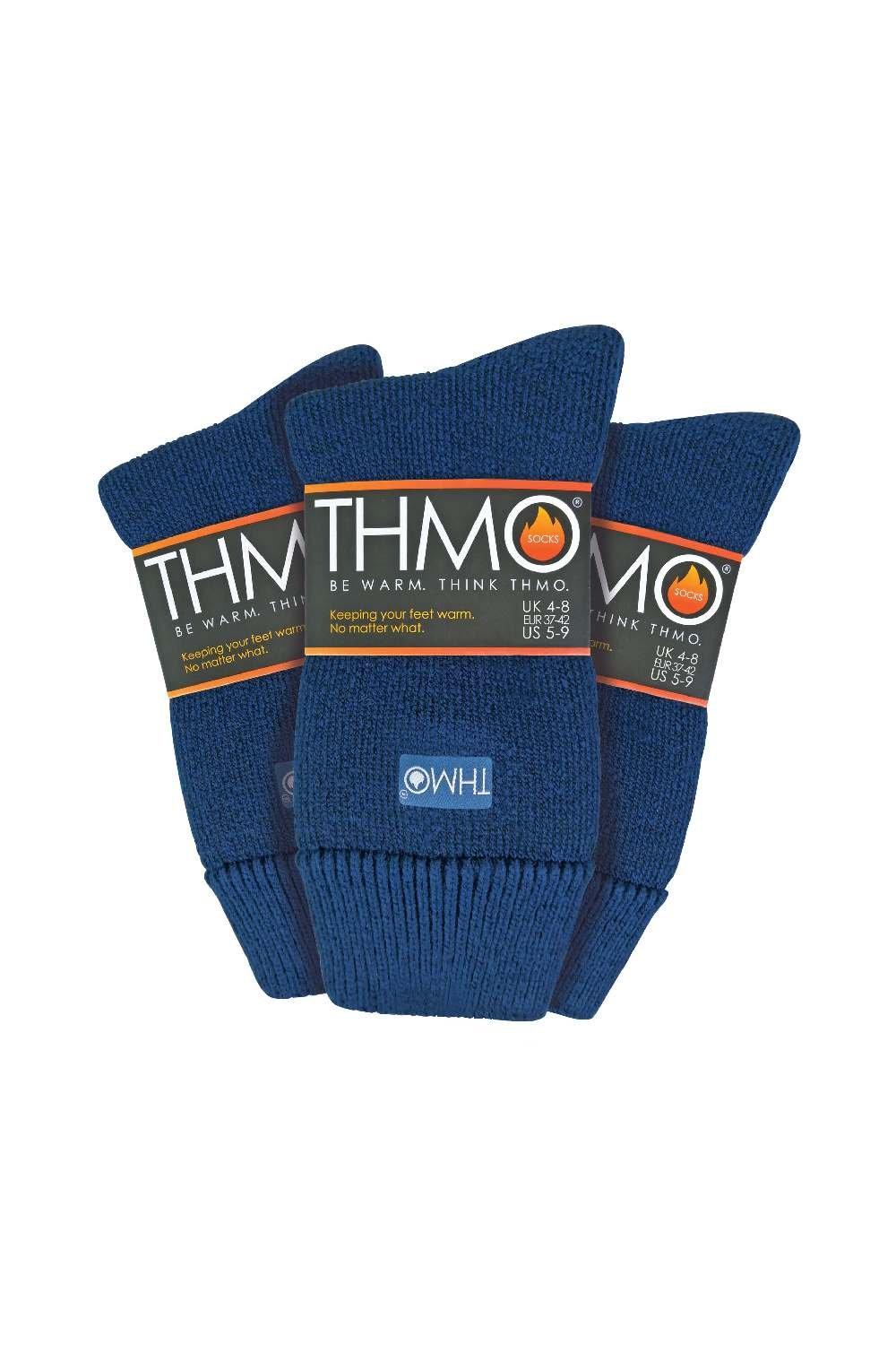 3 Pairs Thick Winter Brushed Inside Thermal Socks with Comfort Top