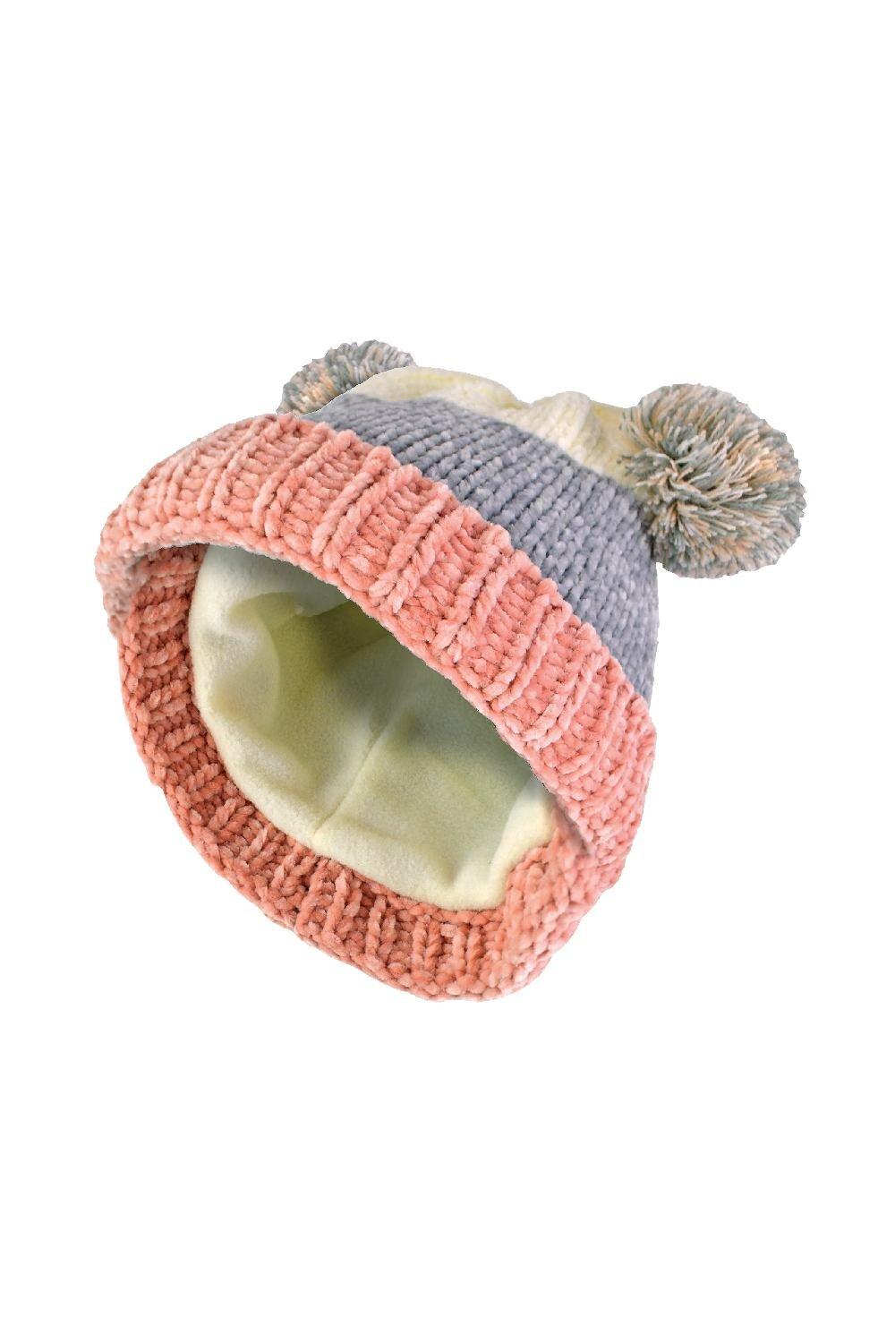 Baby Warm Soft Winter Double Pom Pom Turnover Cuff Beanie Hat