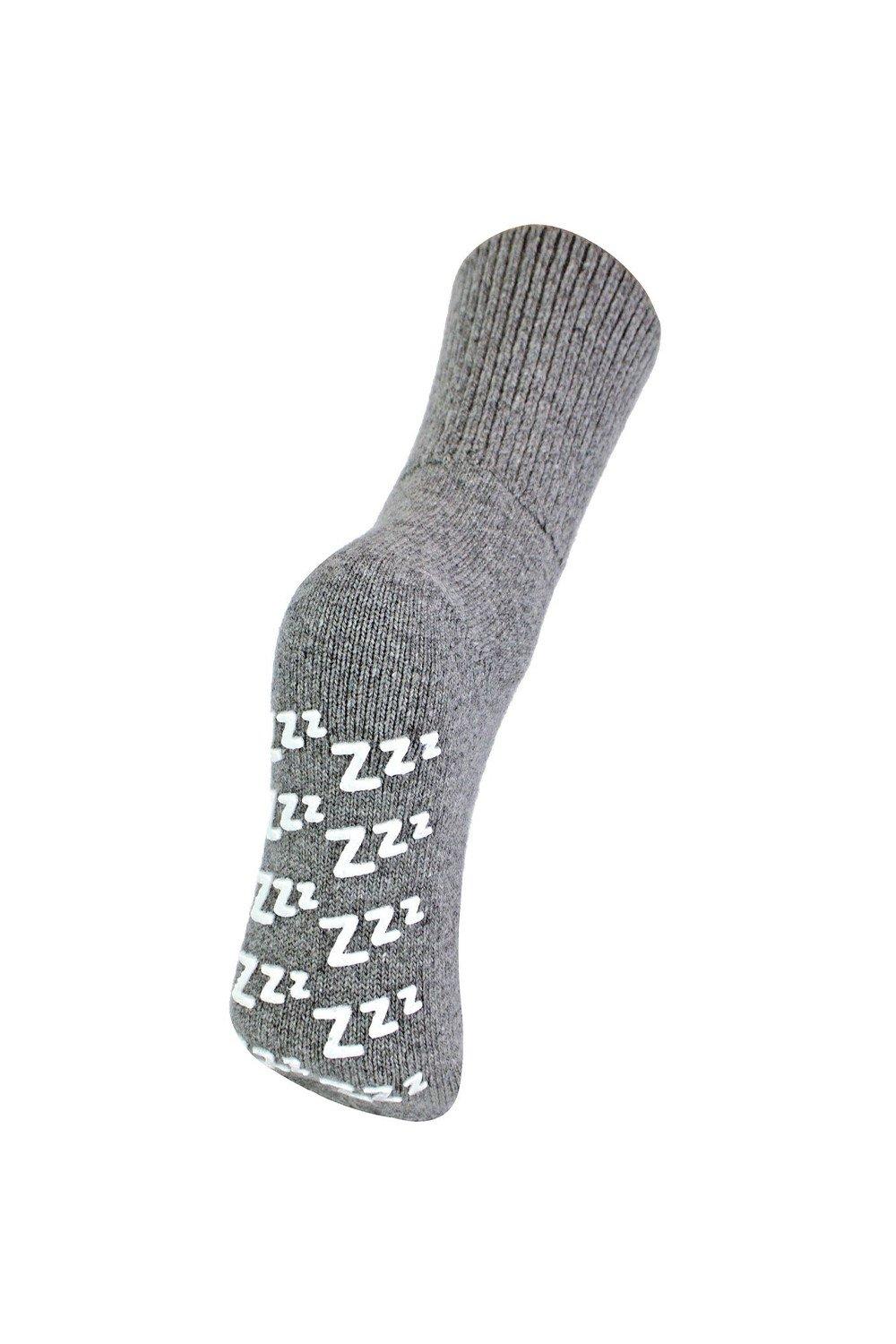 Warm Non Slip Cashmere Wool Blend Slipper Bed Socks with Zzz Grips