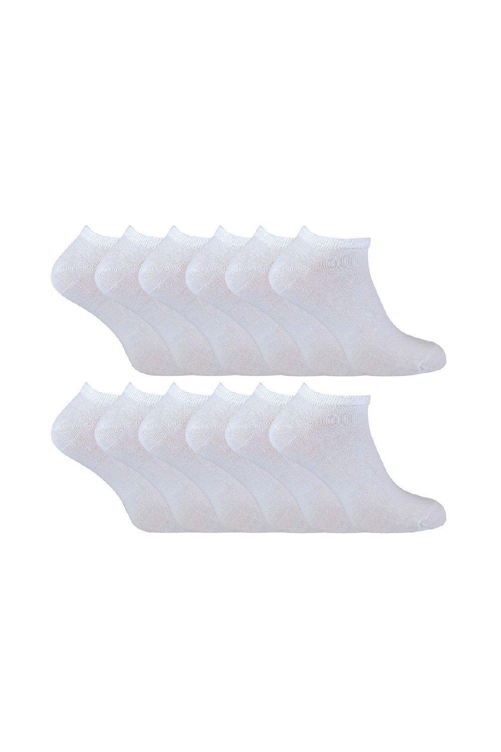 12 Pairs Soft Cotton Breathable Trainer Socks