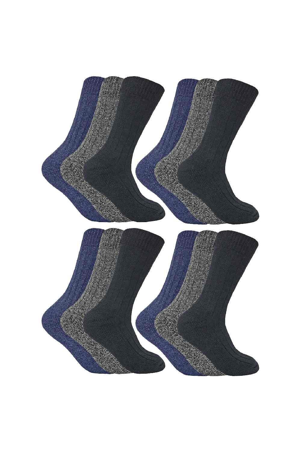12 Pairs Wool Boot Socks for Hiking