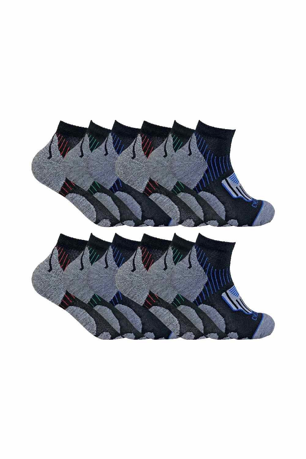 12 Pair Multipack Cycling Socks - Low Cut Sport Socks