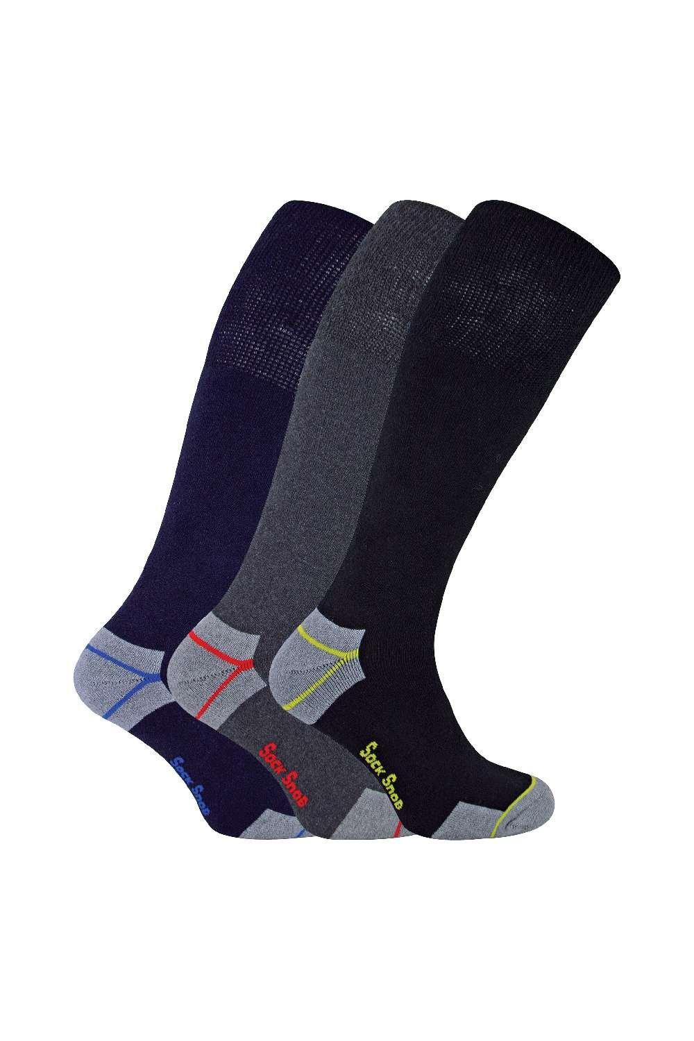 6 Pair Long Knee High Work Socks for Steel Toe Boots
