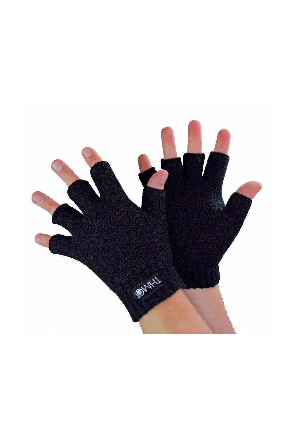 Winter Thermal Warm Fleece Lined Thinsulate Fingerless Gloves