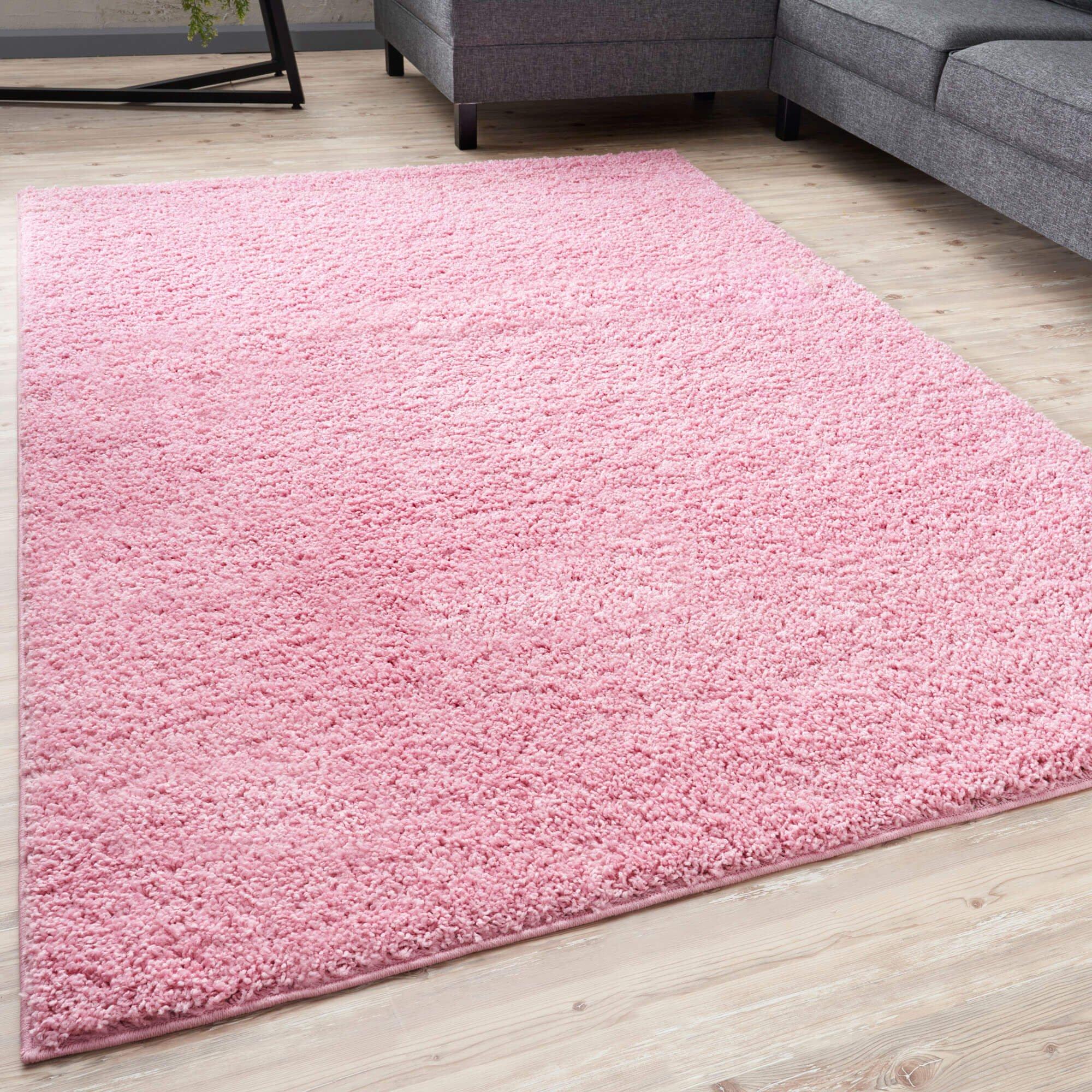 Myshaggy Collection Rugs Solid Design in Pink