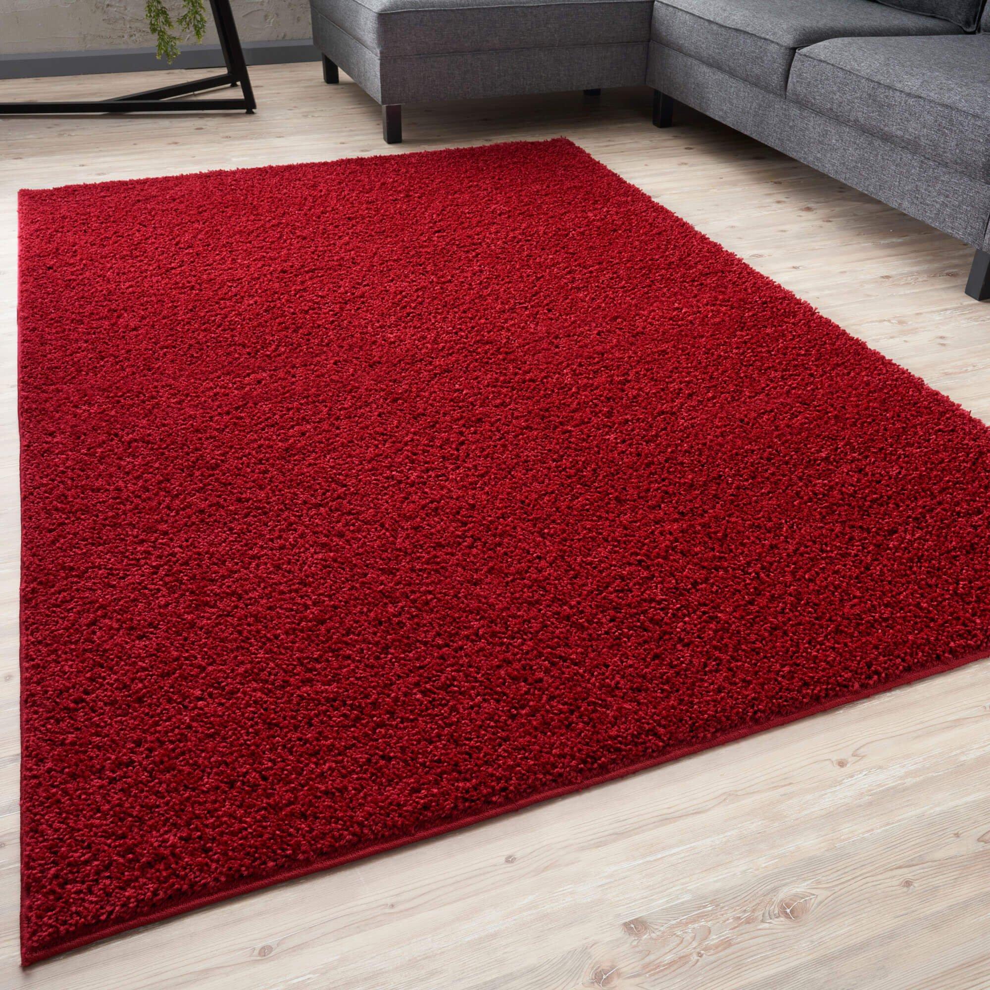 Myshaggy Collection Rugs Solid Design in Red