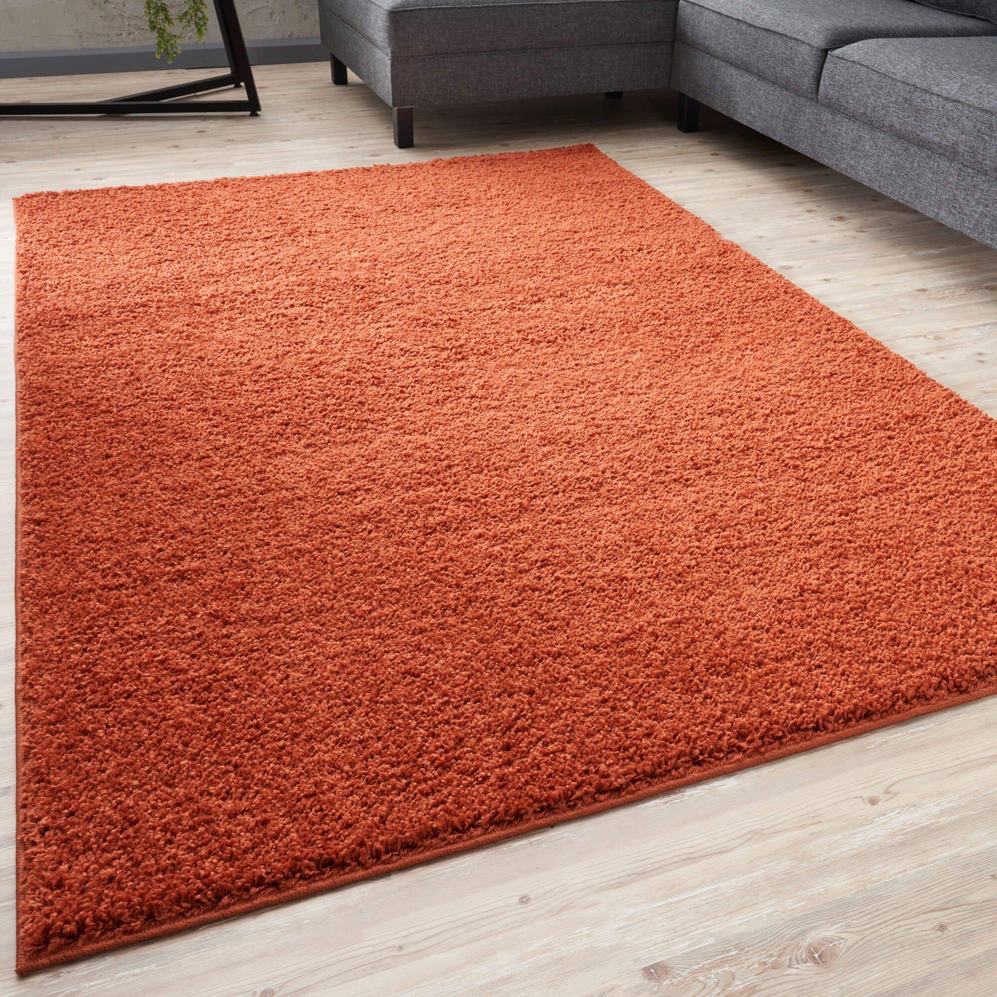 Myshaggy Collection Rugs Solid Design in Terracotta