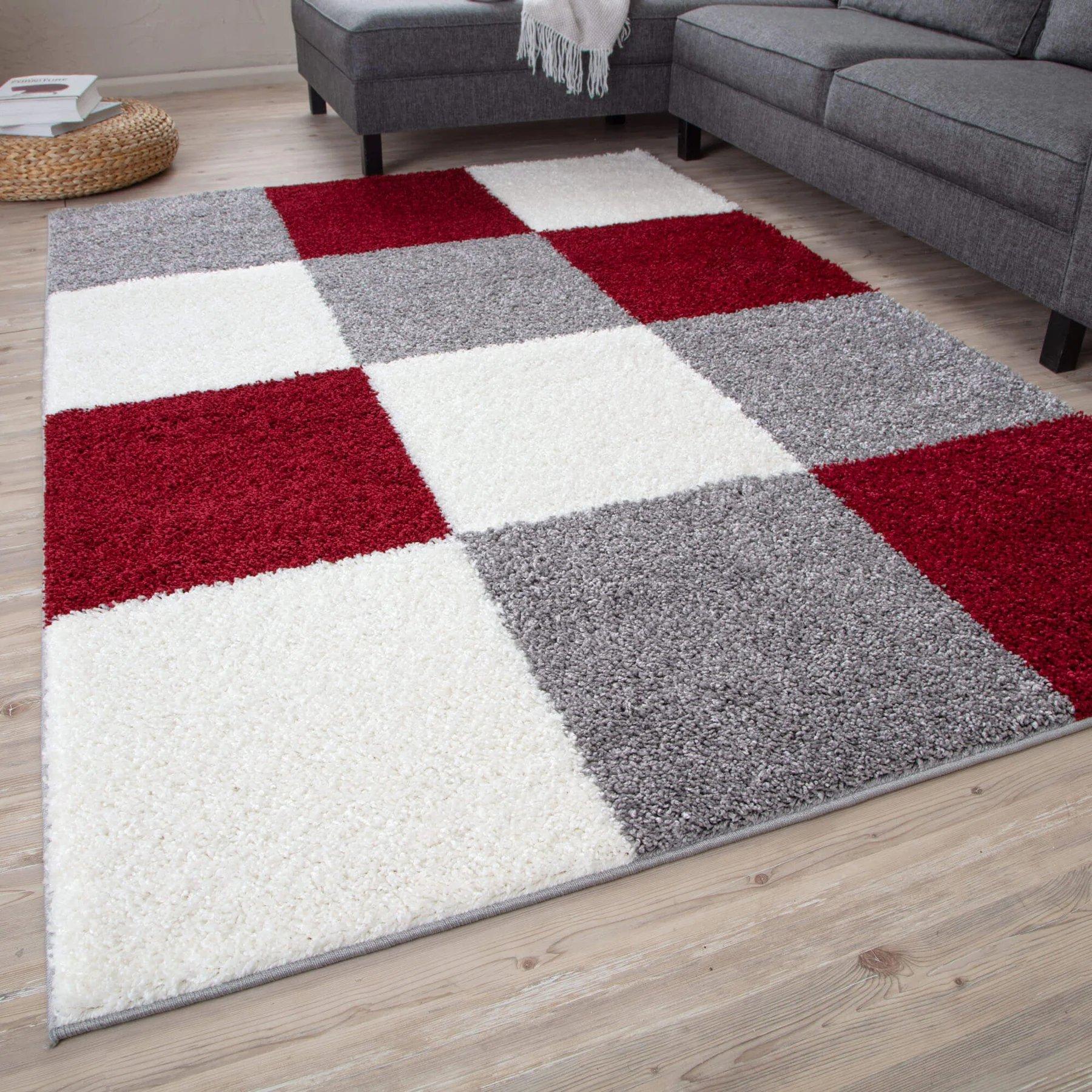Myshaggy Collection Rugs Geometric Design - 381 Red
