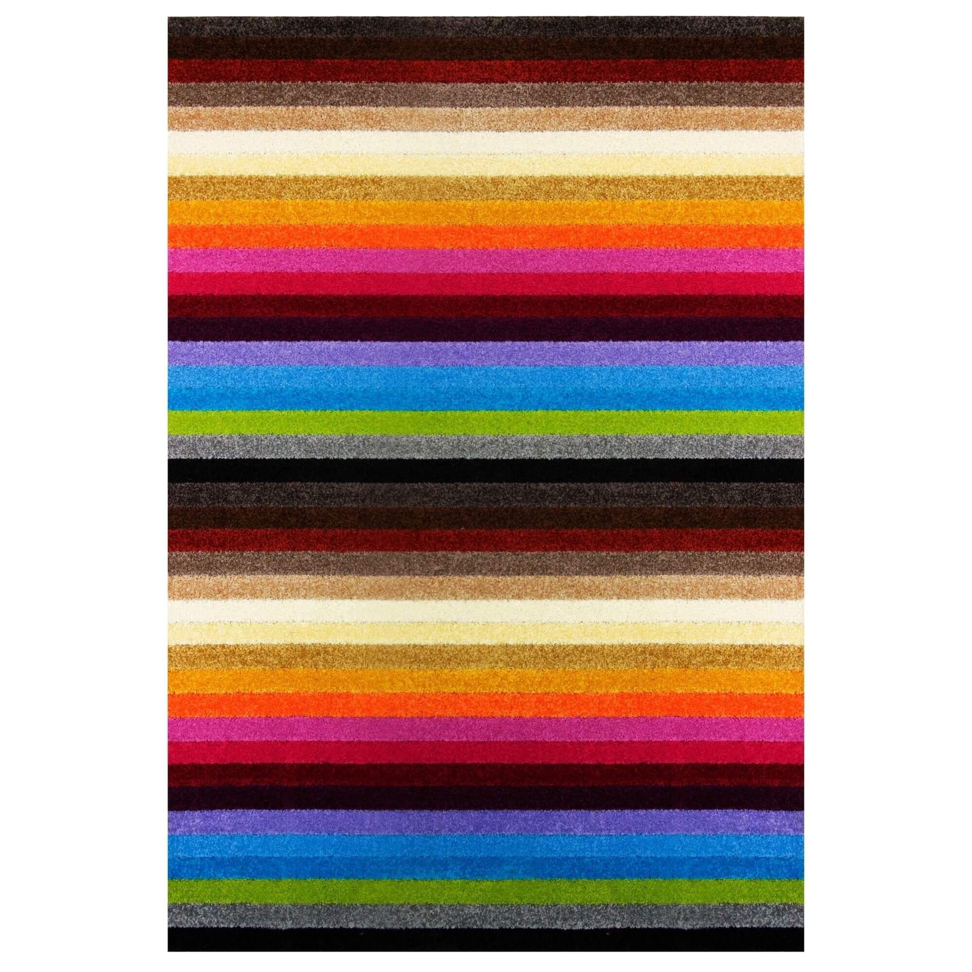 Alya Collection Washable Rugs & Runners Striped Design in Multicolour  - 117M