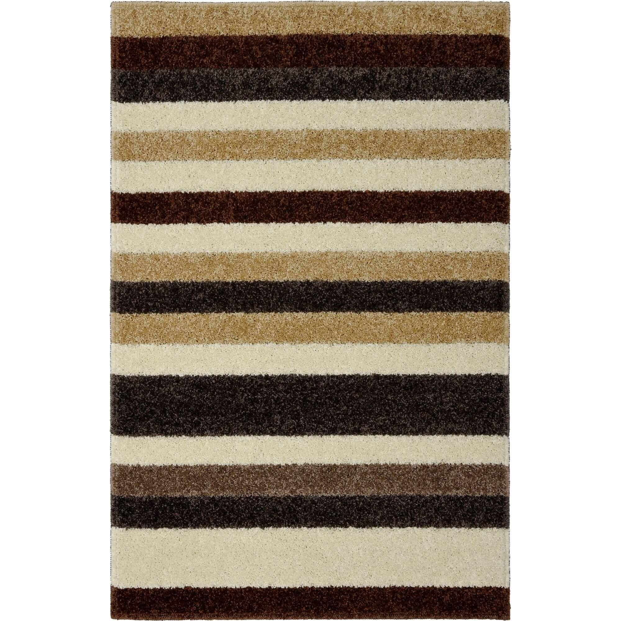 Alya Collection Washable Rugs & Runners Striped Design in Beige  - 117B