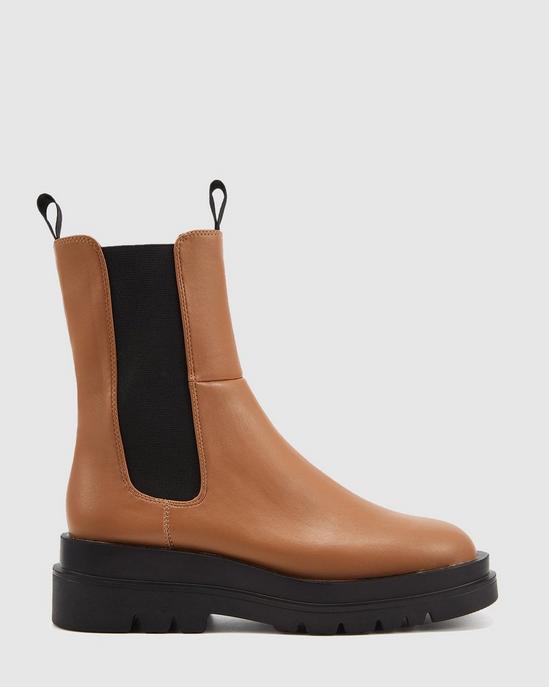 Novo ZWOLLE TAN CHUNKY ANKLE BOOT 2