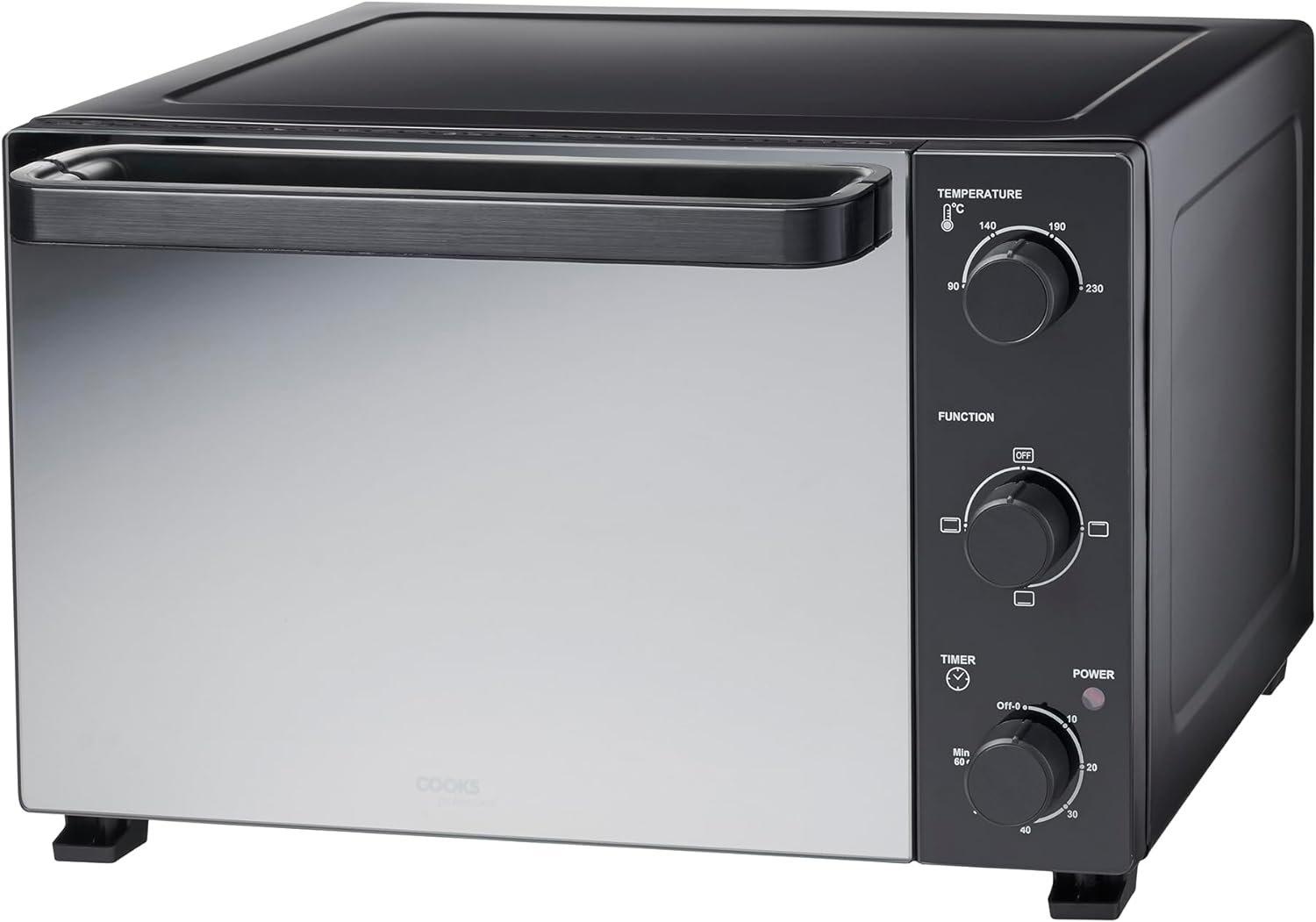 Mini Oven Electric Multi Function Countertop Cooker 34L Capacity Adjustable Temperature Control & Ti