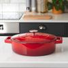 Cooks Professional Cast Iron Casserole Set of 3 20cm 26cm & 28cm Dishes Oven Proof Enamelled Pans with Lids thumbnail 4