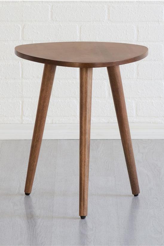 Coffee & Side Tables | 'Tora' Triangle Mango Wood Tri Pin Side Table - Small | MH London