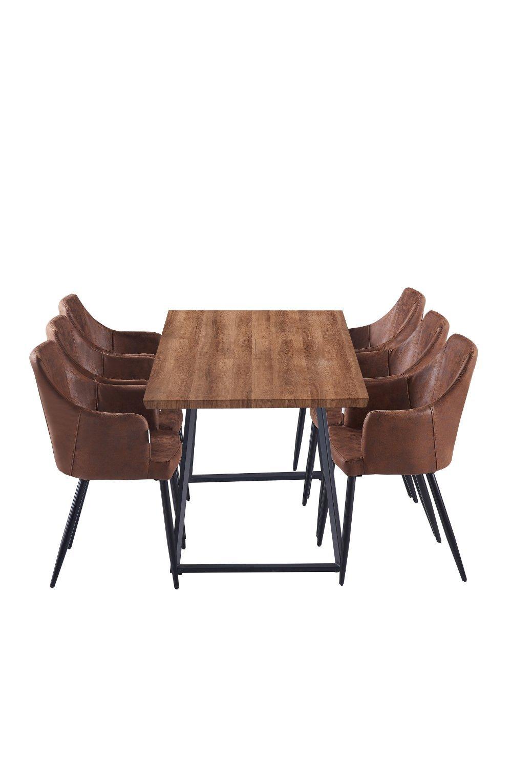 'Zarah Toga' LUX Dining Set with a Table & 6 Chairs